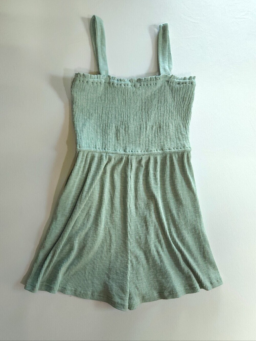 New W Tags Mittoshop Women’s Smocked Ribbed Romper with Pockets Sz S